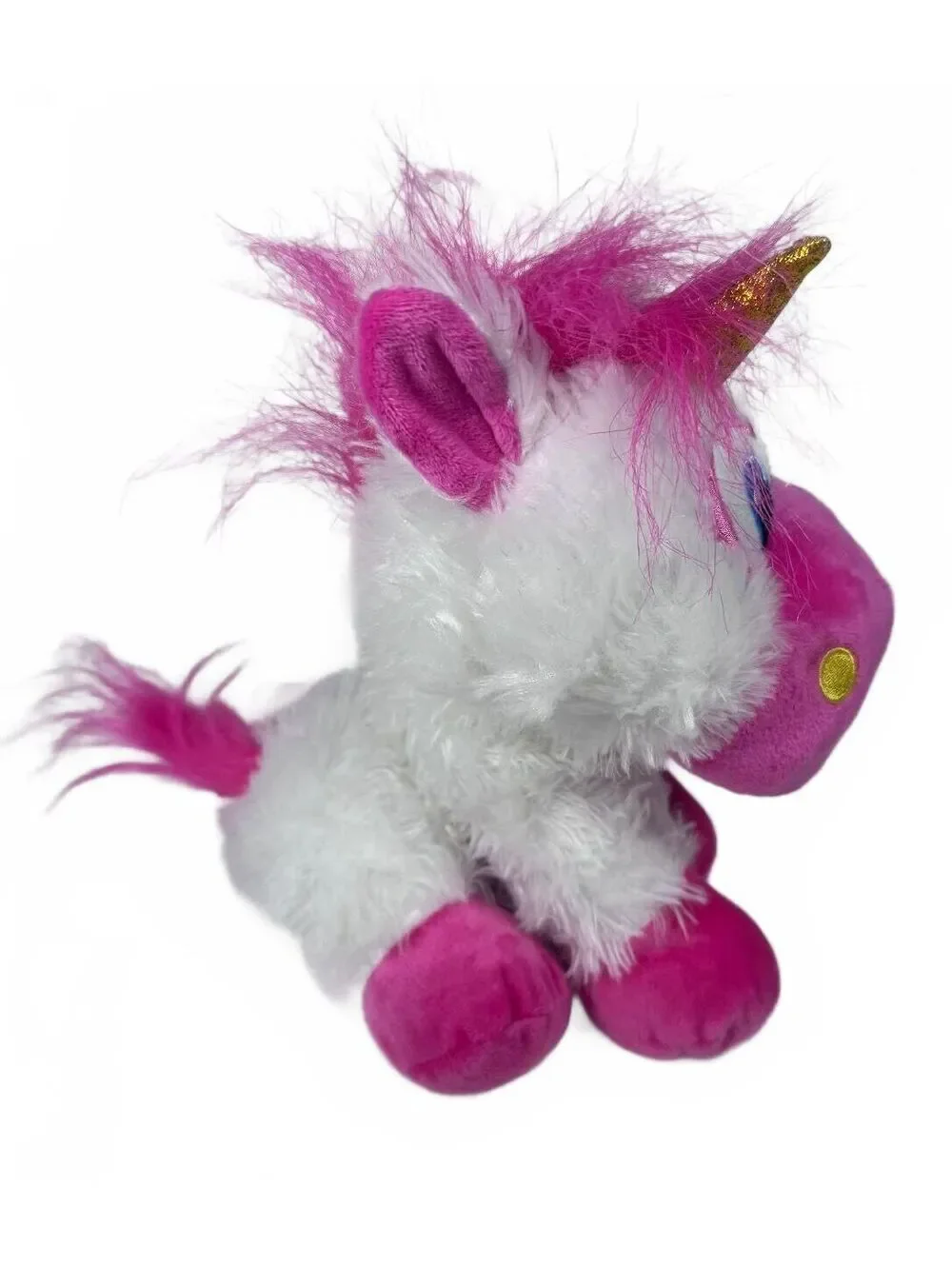 Goffa White Pink Unicorn Plush Stuffed Animal 12